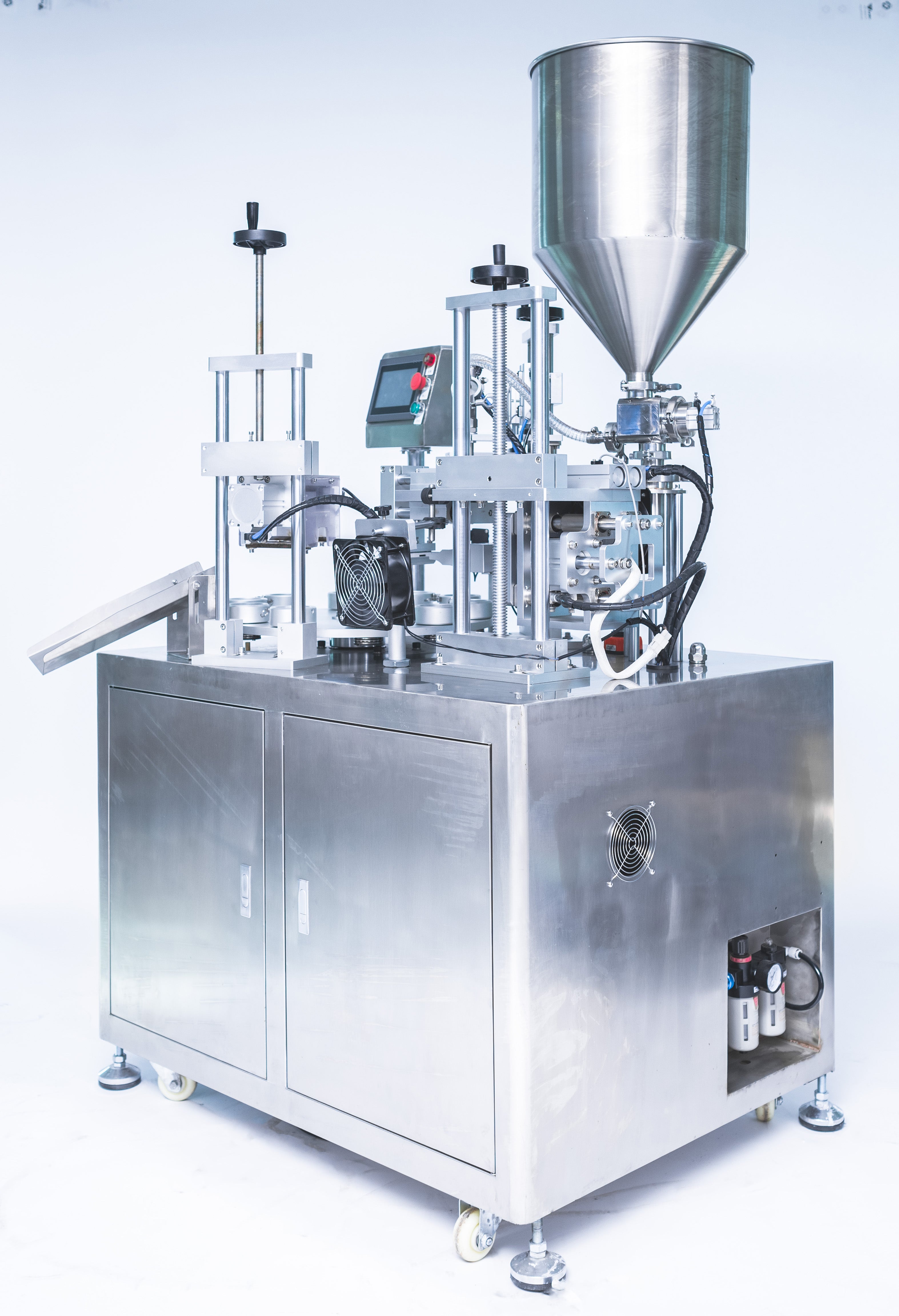 Semi-auto tube filling and sealing machine