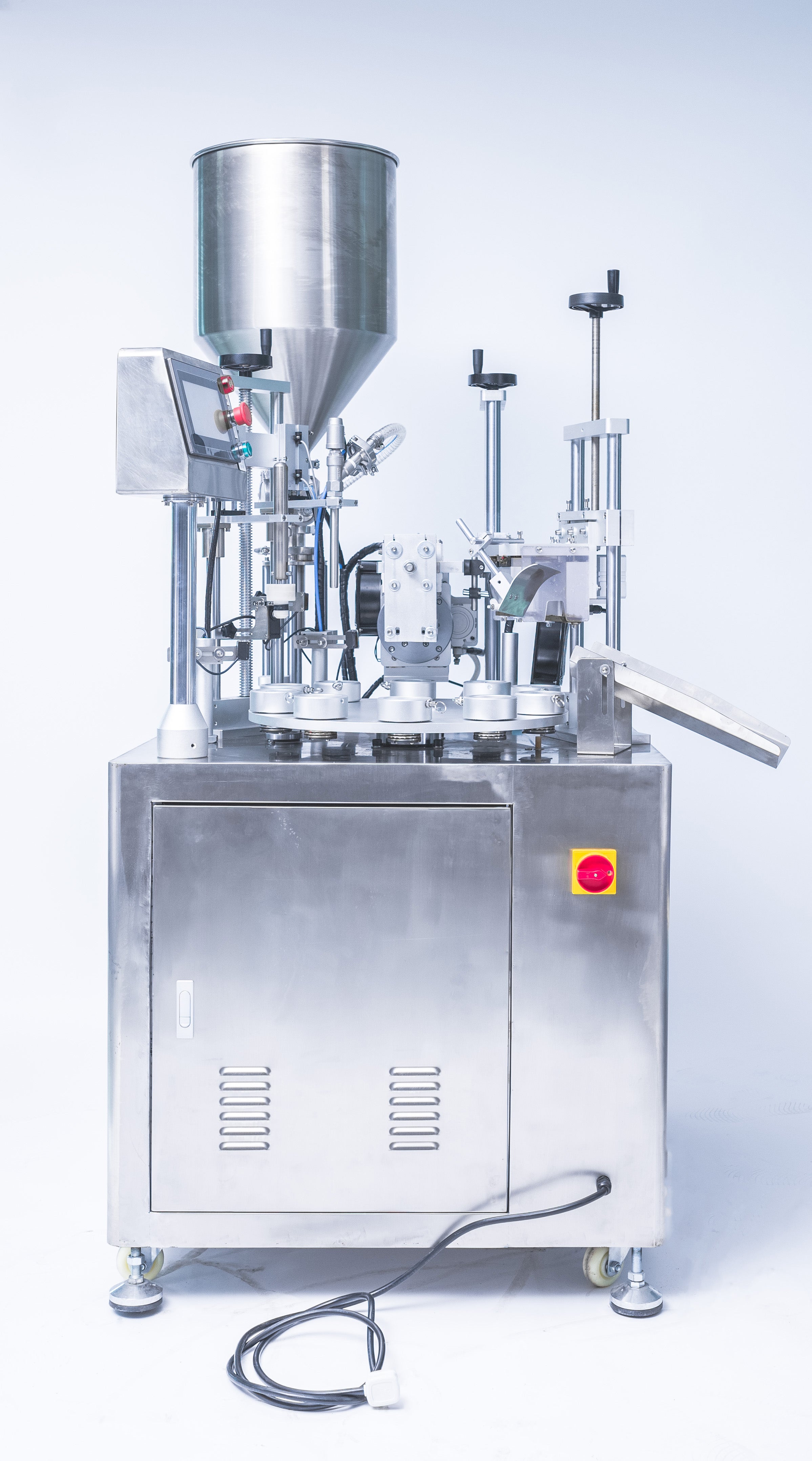 Semi-auto tube filling and sealing machine