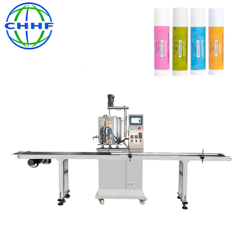 Lip Balm Filling Machine with Heating & Stirring | Semi Auto Lipstick Wax Paste Filler SUS304 for Cosmetic Small Production Changhaohuifeng