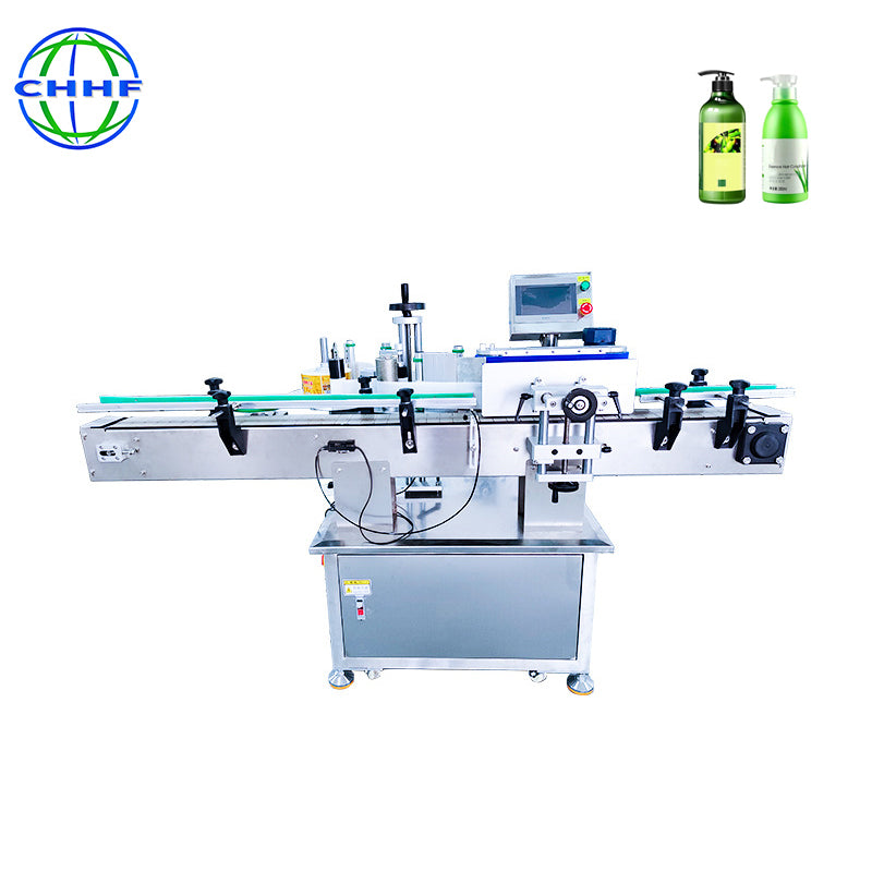 Automatic Vertical Round Bottle Labeling Machine, Full Wrap Self-Adhesive Sticker Label Applicator for Cosmetic, Pharma & Food Round Jars Changhaohuifeng