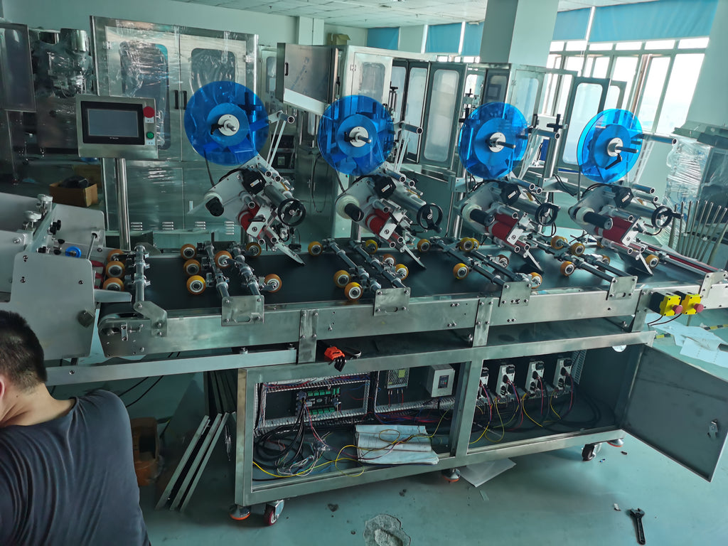 Garment hang tag labeling machine