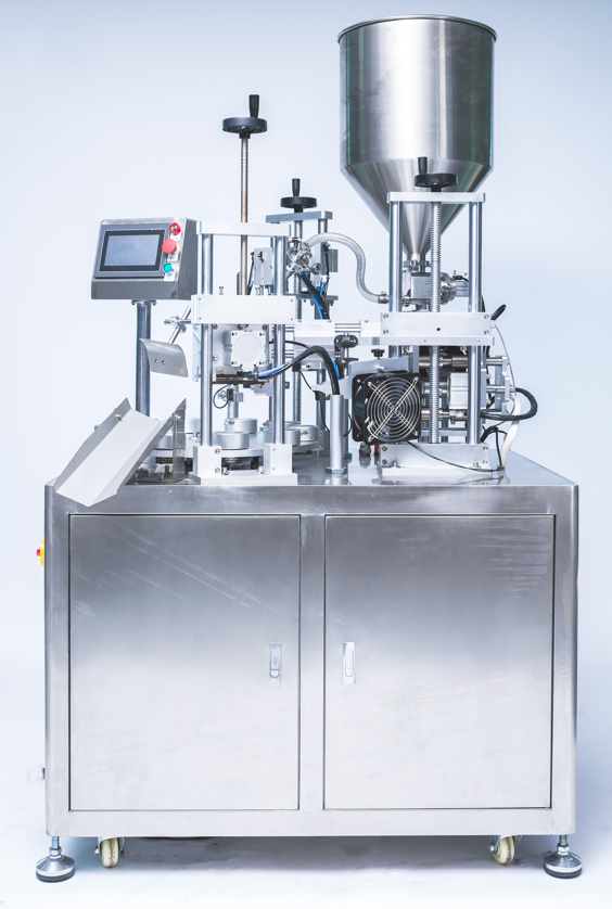 Semi-auto tube filling and sealing machine