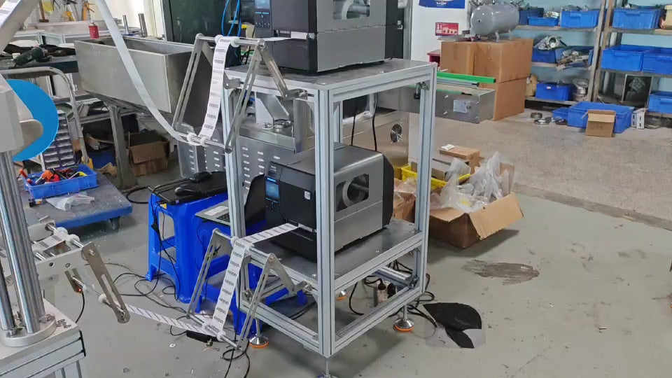 Double-head Roll-to-Roll Labeling Machine with Printing Function