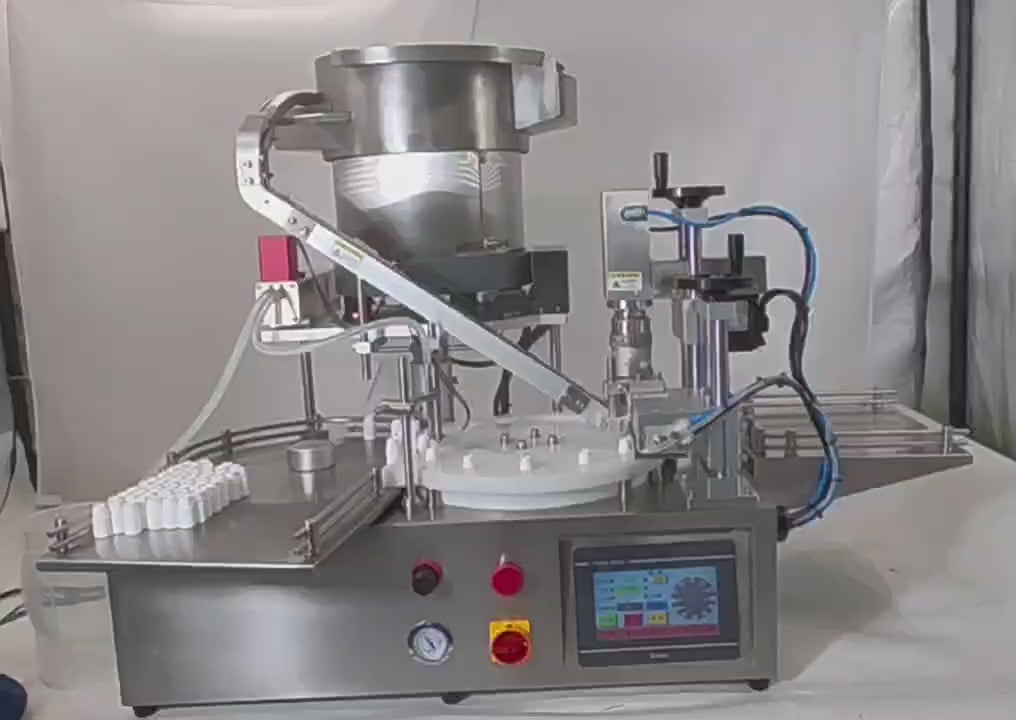 Automatic Desktop Filling Capping Machine | Desktop Liquid Paste Filler & Bottle Capper SUS304 Cosmetic Small Bottle Changhaohuifeng