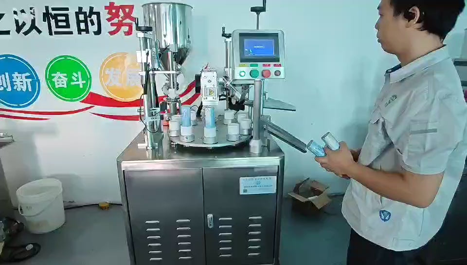 Semi-auto tube filling and sealing machine Automatic Cream Paste Filling Machine for Cosmetic TUBE | GDpackMFG