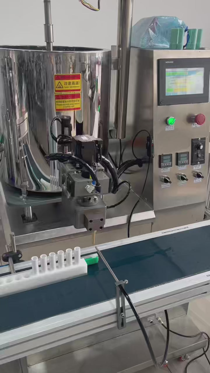 Lip Balm Filling Machine with Heating & Stirring | Semi Auto Lipstick Wax Paste Filler SUS304 for Cosmetic Small Production Changhaohuifeng